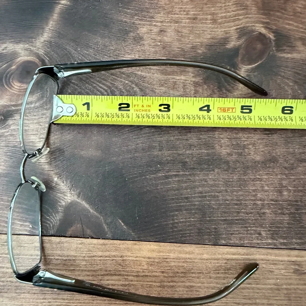 Chanel Eyeglass FRAME ONLY Gunmetal Brown Crystal Pearl CC Logo 50-16-135